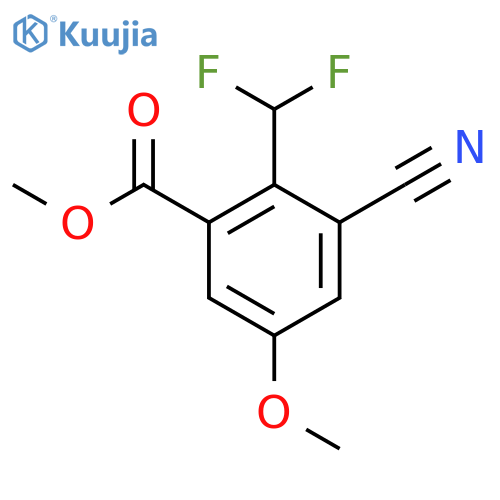 Methyl 3-cyano-2-difluoromethyl-5-methoxybenzoate structure