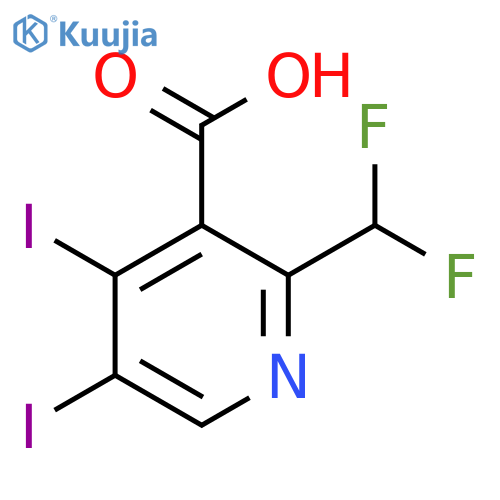 2-(Difluoromethyl)-4,5-diiodopyridine-3-carboxylic acid structure