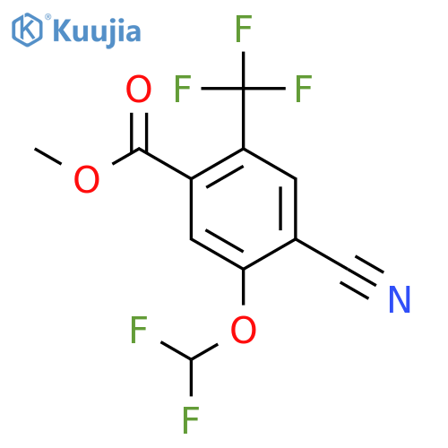 Methyl 4-cyano-5-difluoromethoxy-2-(trifluoromethyl)benzoate structure