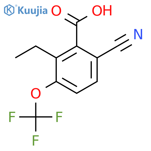 6-Cyano-2-ethyl-3-(trifluoromethoxy)benzoic acid structure