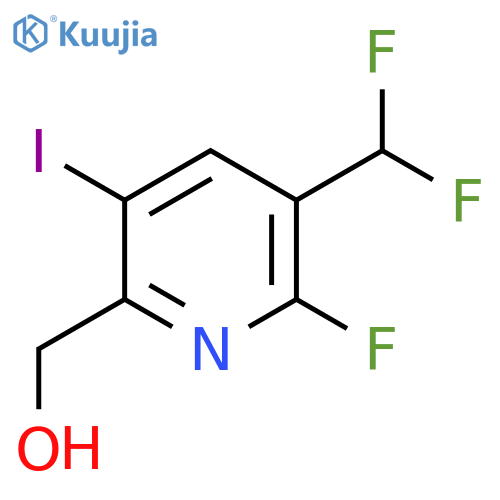 3-(Difluoromethyl)-2-fluoro-5-iodopyridine-6-methanol structure