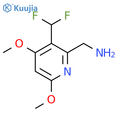2-(Aminomethyl)-3-(difluoromethyl)-4,6-dimethoxypyridine structure