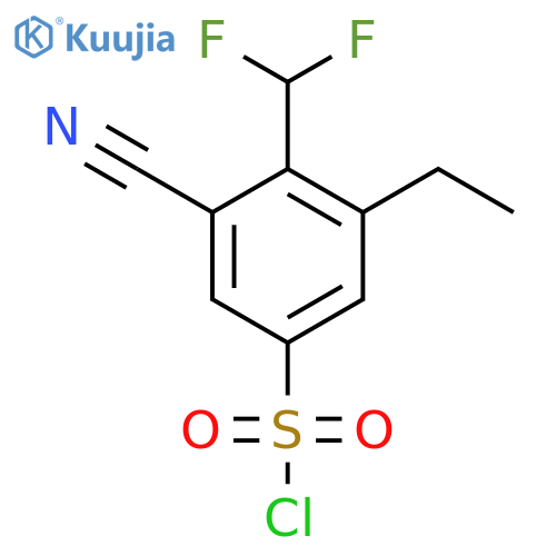 3-Cyano-4-difluoromethyl-5-ethylbenzenesulfonyl chloride structure