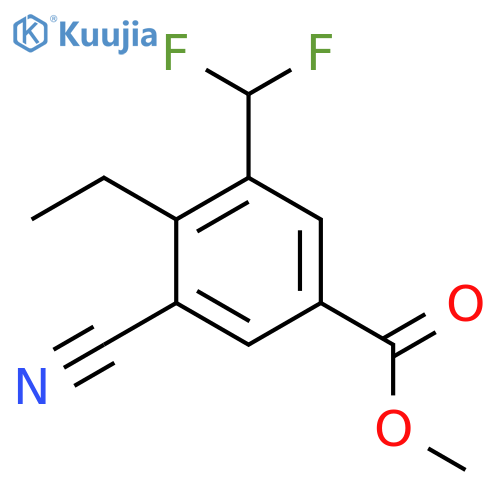Methyl 3-cyano-5-difluoromethyl-4-ethylbenzoate structure
