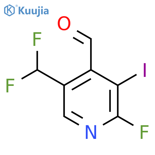 5-(Difluoromethyl)-2-fluoro-3-iodopyridine-4-carboxaldehyde structure
