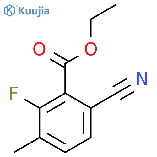 Ethyl 6-cyano-2-fluoro-3-methylbenzoate structure