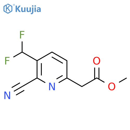 Methyl 2-cyano-3-(difluoromethyl)pyridine-6-acetate structure