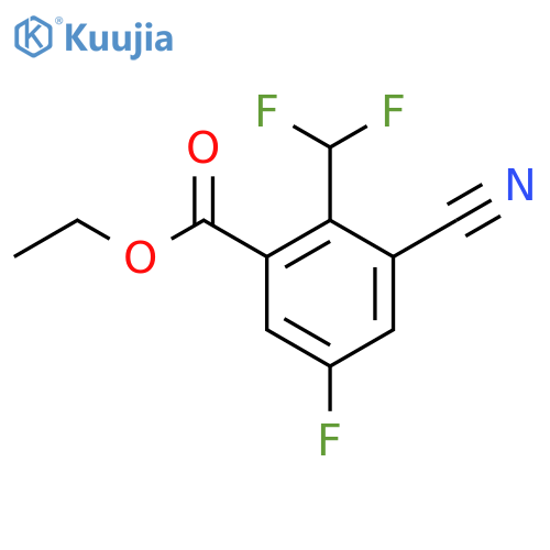 Ethyl 3-cyano-2-difluoromethyl-5-fluorobenzoate structure