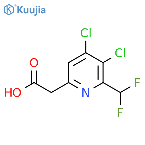 3,4-Dichloro-2-(difluoromethyl)pyridine-6-acetic acid structure