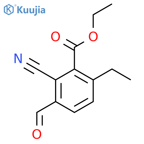 Ethyl 2-cyano-6-ethyl-3-formylbenzoate structure