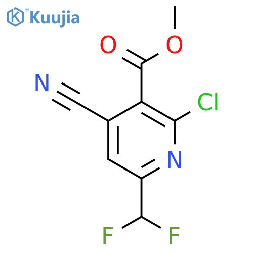 Methyl 2-chloro-4-cyano-6-(difluoromethyl)pyridine-3-carboxylate structure