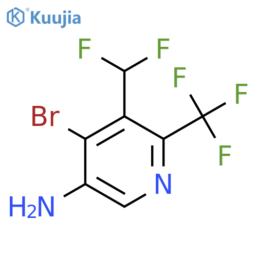 5-Amino-4-bromo-3-(difluoromethyl)-2-(trifluoromethyl)pyridine structure