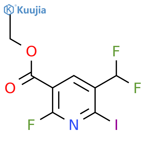 Ethyl 3-(difluoromethyl)-6-fluoro-2-iodopyridine-5-carboxylate structure