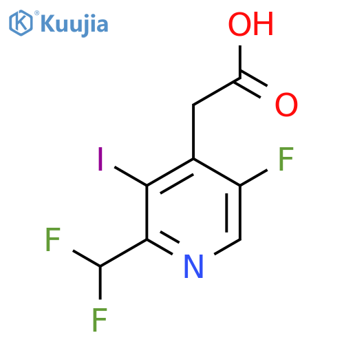 2-(Difluoromethyl)-5-fluoro-3-iodopyridine-4-acetic acid structure