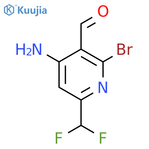 4-Amino-2-bromo-6-(difluoromethyl)pyridine-3-carboxaldehyde structure