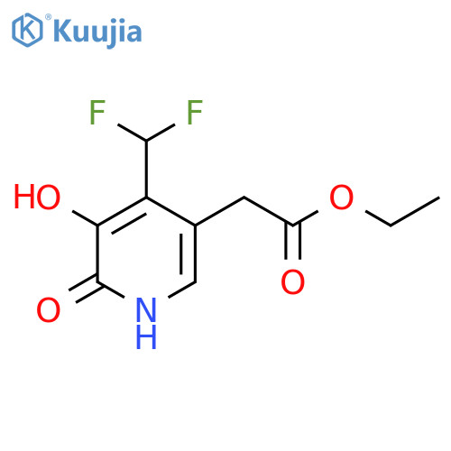 Ethyl 4-(difluoromethyl)-2,3-dihydroxypyridine-5-acetate structure