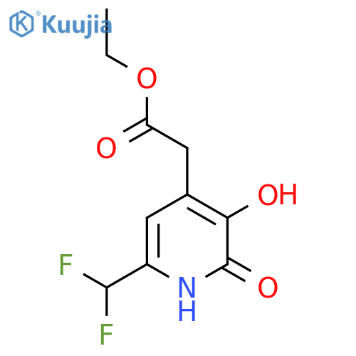 Ethyl 6-(difluoromethyl)-2,3-dihydroxypyridine-4-acetate structure