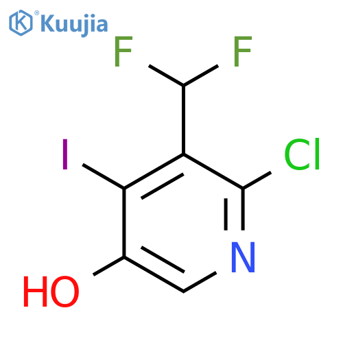 2-Chloro-3-(difluoromethyl)-5-hydroxy-4-iodopyridine structure