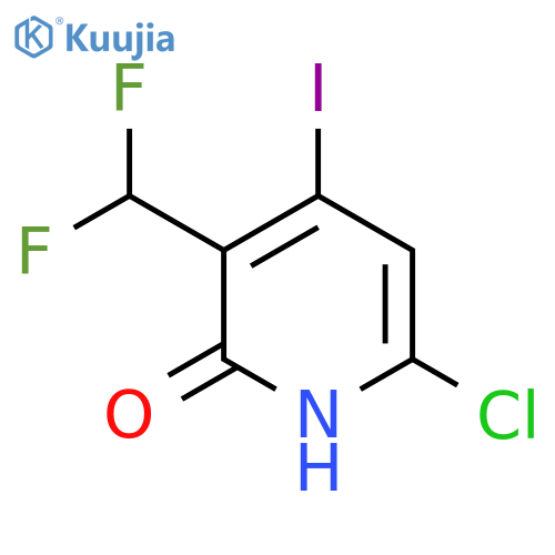 6-Chloro-3-(difluoromethyl)-2-hydroxy-4-iodopyridine structure