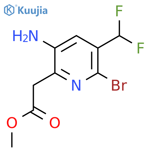 Methyl 5-amino-2-bromo-3-(difluoromethyl)pyridine-6-acetate structure