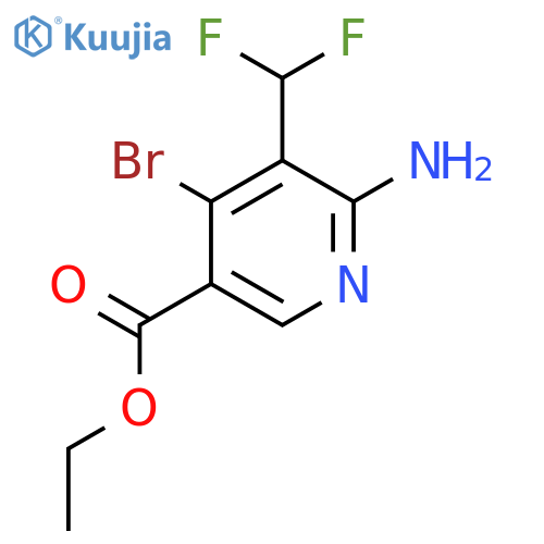 Ethyl 2-amino-4-bromo-3-(difluoromethyl)pyridine-5-carboxylate structure