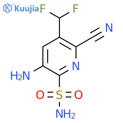 5-Amino-2-cyano-3-(difluoromethyl)pyridine-6-sulfonamide structure
