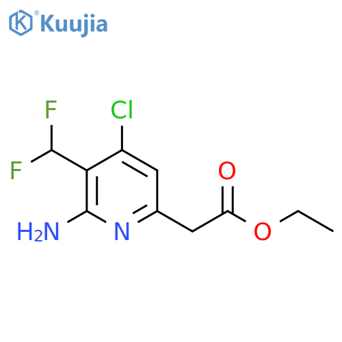 Ethyl 2-amino-4-chloro-3-(difluoromethyl)pyridine-6-acetate structure