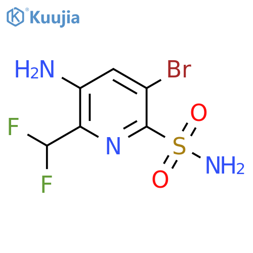 3-Amino-5-bromo-2-(difluoromethyl)pyridine-6-sulfonamide structure