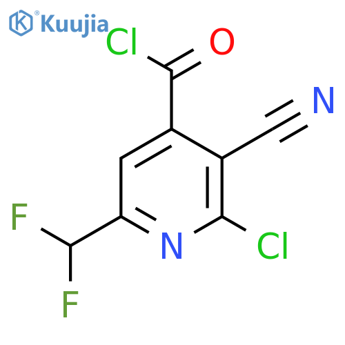 2-Chloro-3-cyano-6-(difluoromethyl)pyridine-4-carbonyl chloride structure