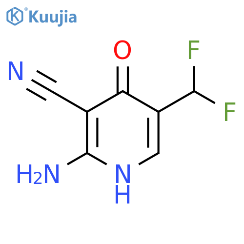 2-Amino-3-cyano-5-(difluoromethyl)-4-hydroxypyridine structure