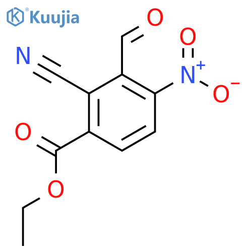 Ethyl 2-cyano-3-formyl-4-nitrobenzoate structure