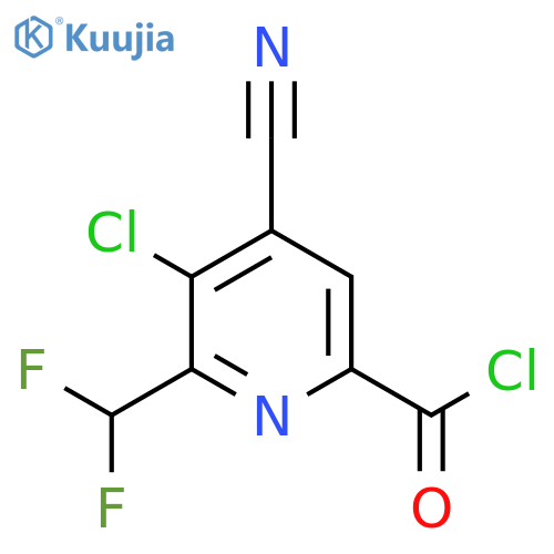 3-Chloro-4-cyano-2-(difluoromethyl)pyridine-6-carbonyl chloride structure