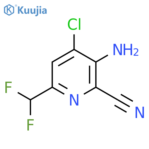 3-Amino-4-chloro-2-cyano-6-(difluoromethyl)pyridine structure