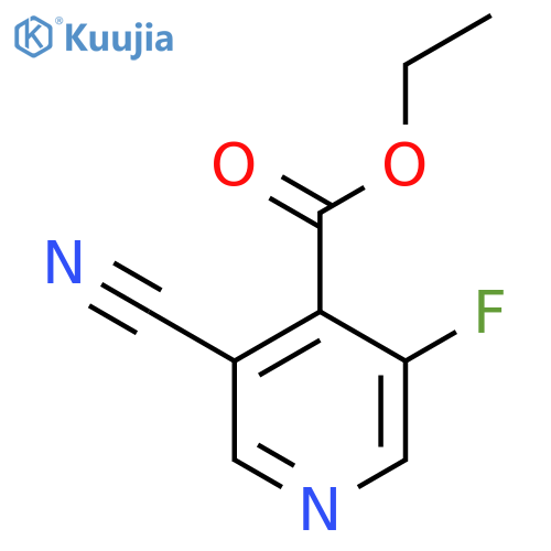 Ethyl 3-cyano-5-fluoroisonicotinate structure