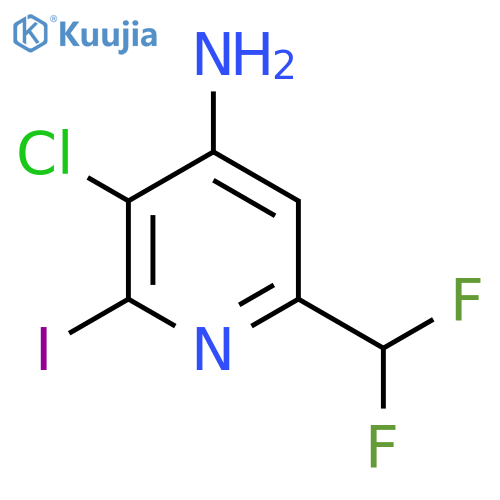 4-Amino-3-chloro-6-(difluoromethyl)-2-iodopyridine structure