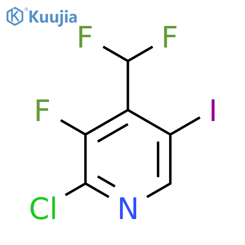 2-Chloro-4-(difluoromethyl)-3-fluoro-5-iodopyridine structure
