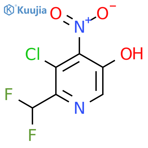 3-Chloro-2-(difluoromethyl)-5-hydroxy-4-nitropyridine structure