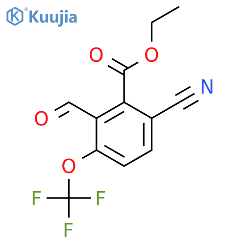 Ethyl 6-cyano-2-formyl-3-(trifluoromethoxy)benzoate structure