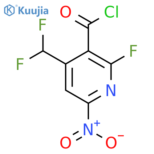 4-(Difluoromethyl)-2-fluoro-6-nitropyridine-3-carbonyl chloride structure