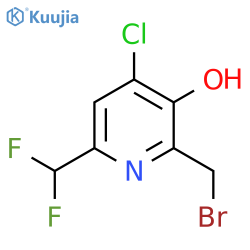 2-(Bromomethyl)-4-chloro-6-(difluoromethyl)-3-hydroxypyridine structure