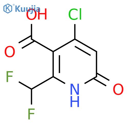 4-Chloro-2-(difluoromethyl)-6-hydroxypyridine-3-carboxylic acid structure