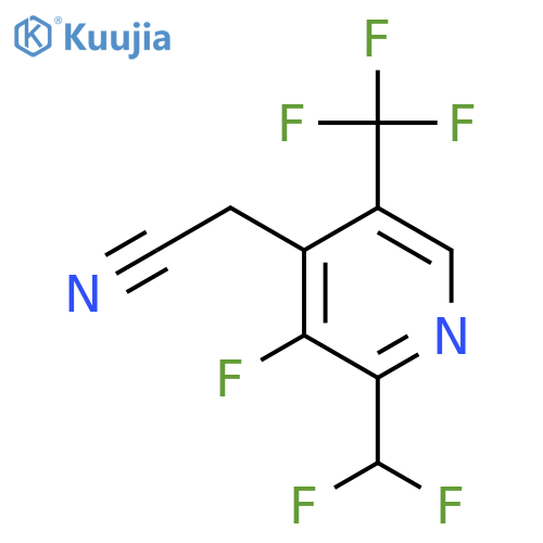 2-(Difluoromethyl)-3-fluoro-5-(trifluoromethyl)pyridine-4-acetonitrile structure