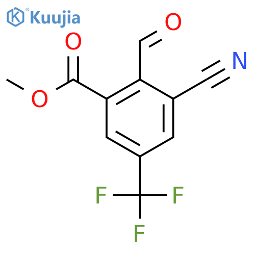 Methyl 3-cyano-2-formyl-5-(trifluoromethyl)benzoate structure