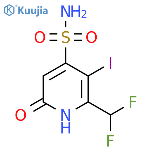 2-(Difluoromethyl)-6-hydroxy-3-iodopyridine-4-sulfonamide structure