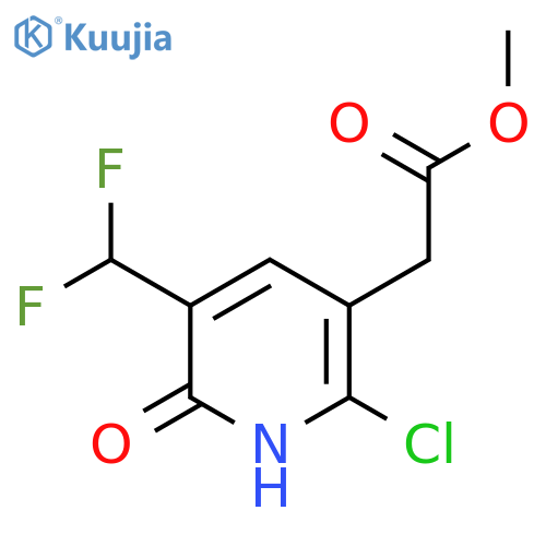 Methyl 2-chloro-5-(difluoromethyl)-6-hydroxypyridine-3-acetate structure