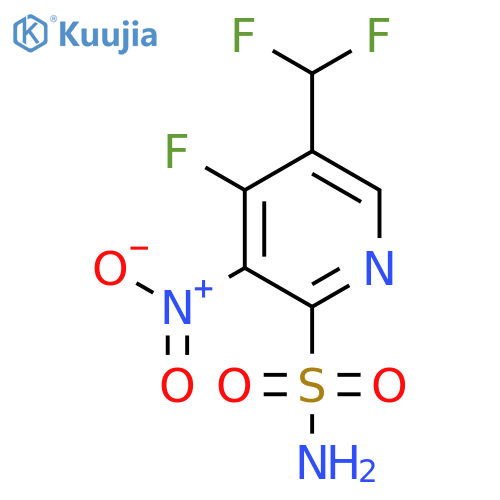 5-(Difluoromethyl)-4-fluoro-3-nitropyridine-2-sulfonamide structure