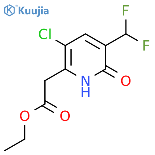 Ethyl 3-chloro-5-(difluoromethyl)-6-hydroxypyridine-2-acetate structure