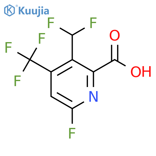 3-(Difluoromethyl)-6-fluoro-4-(trifluoromethyl)pyridine-2-carboxylic acid structure