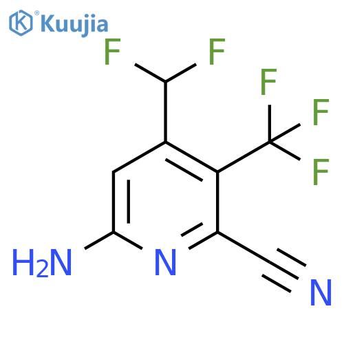 6-Amino-2-cyano-4-(difluoromethyl)-3-(trifluoromethyl)pyridine structure