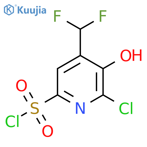 2-Chloro-4-(difluoromethyl)-3-hydroxypyridine-6-sulfonyl chloride structure